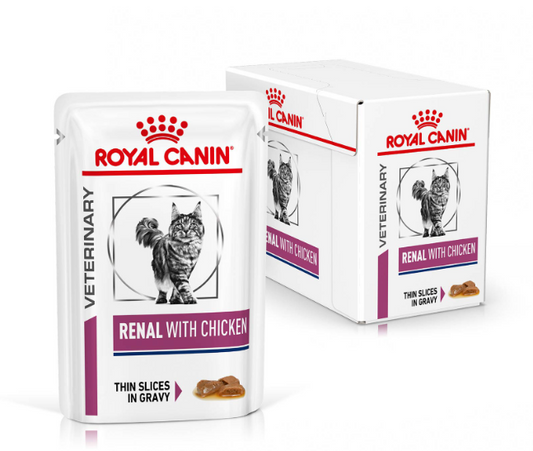 Royal Canin Renal With Chicken Pouches (CAT) 85g x 12